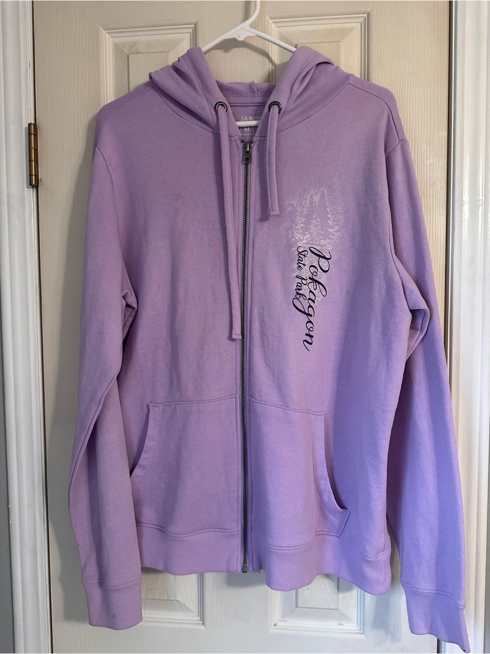 Lavender Zip-Up Hoodie with Script Logo